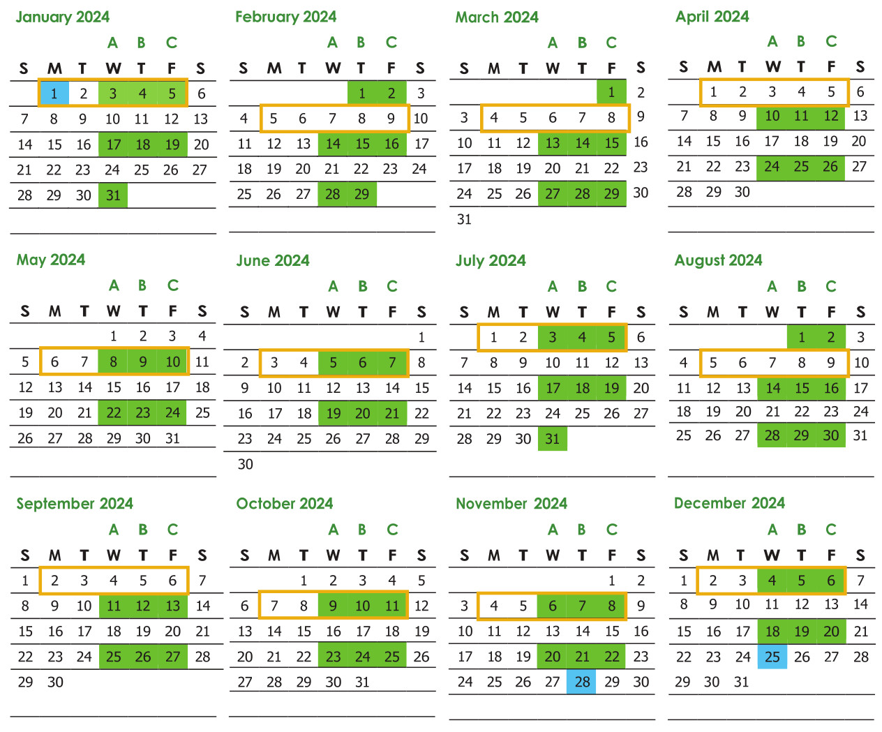 2024 Waste Collection Calendar